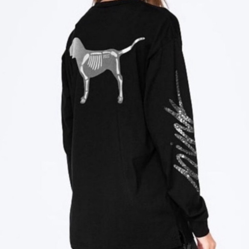 PINK Victoria's Secret Black Long Sleeve Tee